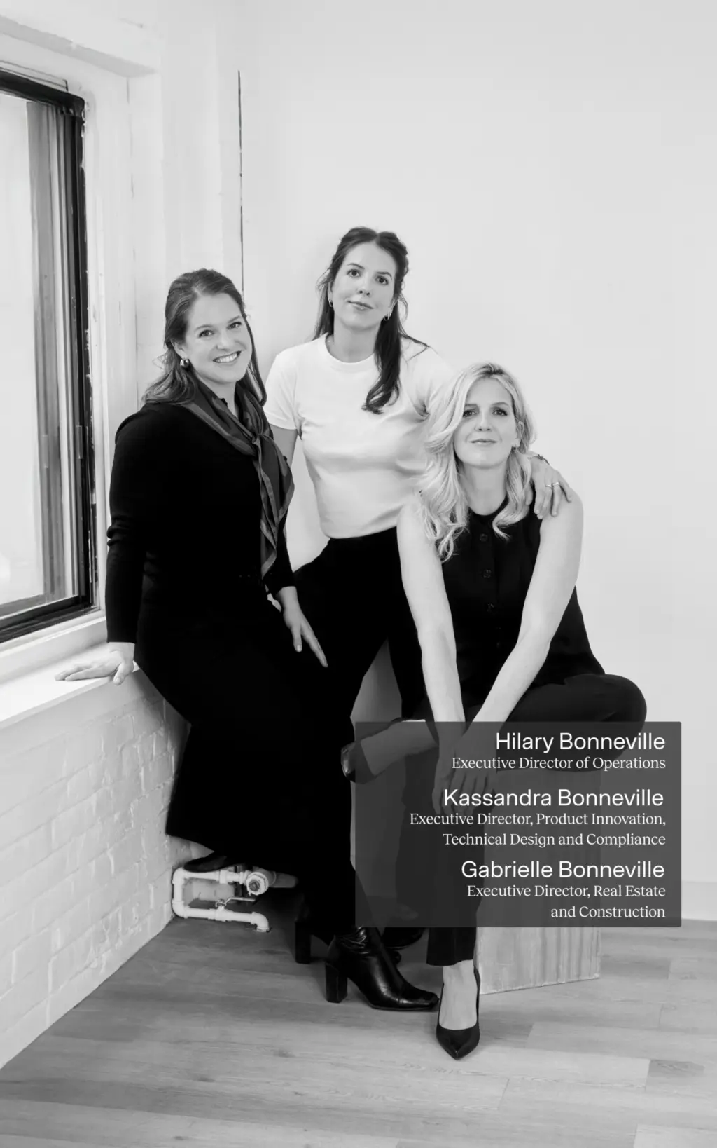 Photos dirigeants site web Gabrielle Kassandra et Hilary EN
