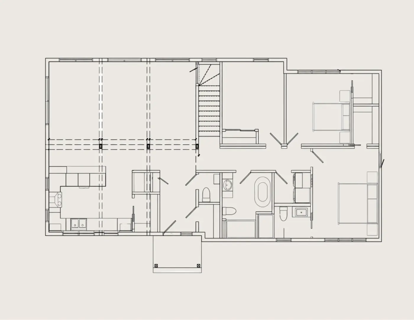 Plan charlotte épuré fond beige