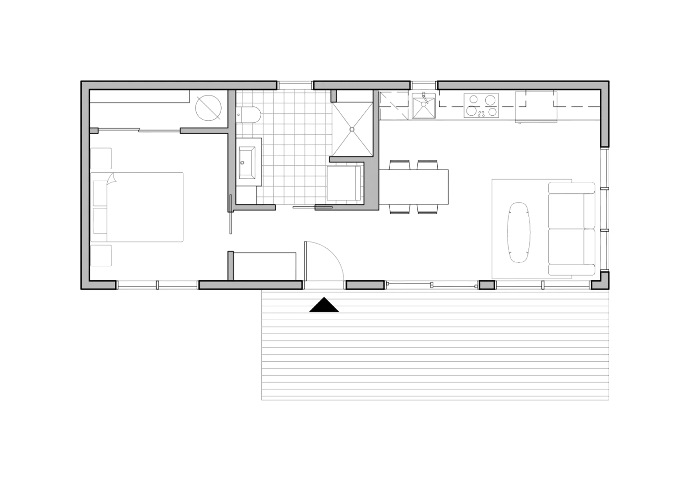Loft-Jardin rdc plan